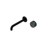 Serenity Wall Basin Mixer 185mm Spout Verde Alpi Handle Matte Black gallery detail image