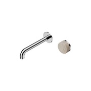 Serenity Wall Basin Mixer 220mm Spout Rome Travertine Handle Chrome gallery detail image