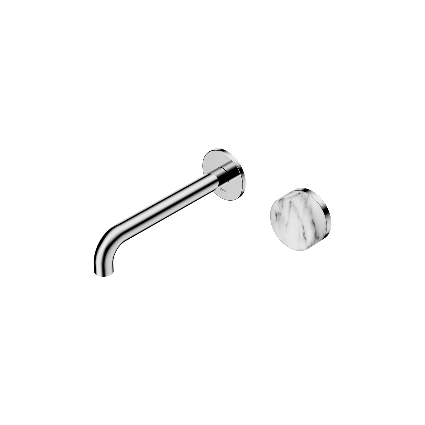Serenity Wall Basin Mixer 160mm Spout Arabescato Corchia Handle Chrome gallery detail image