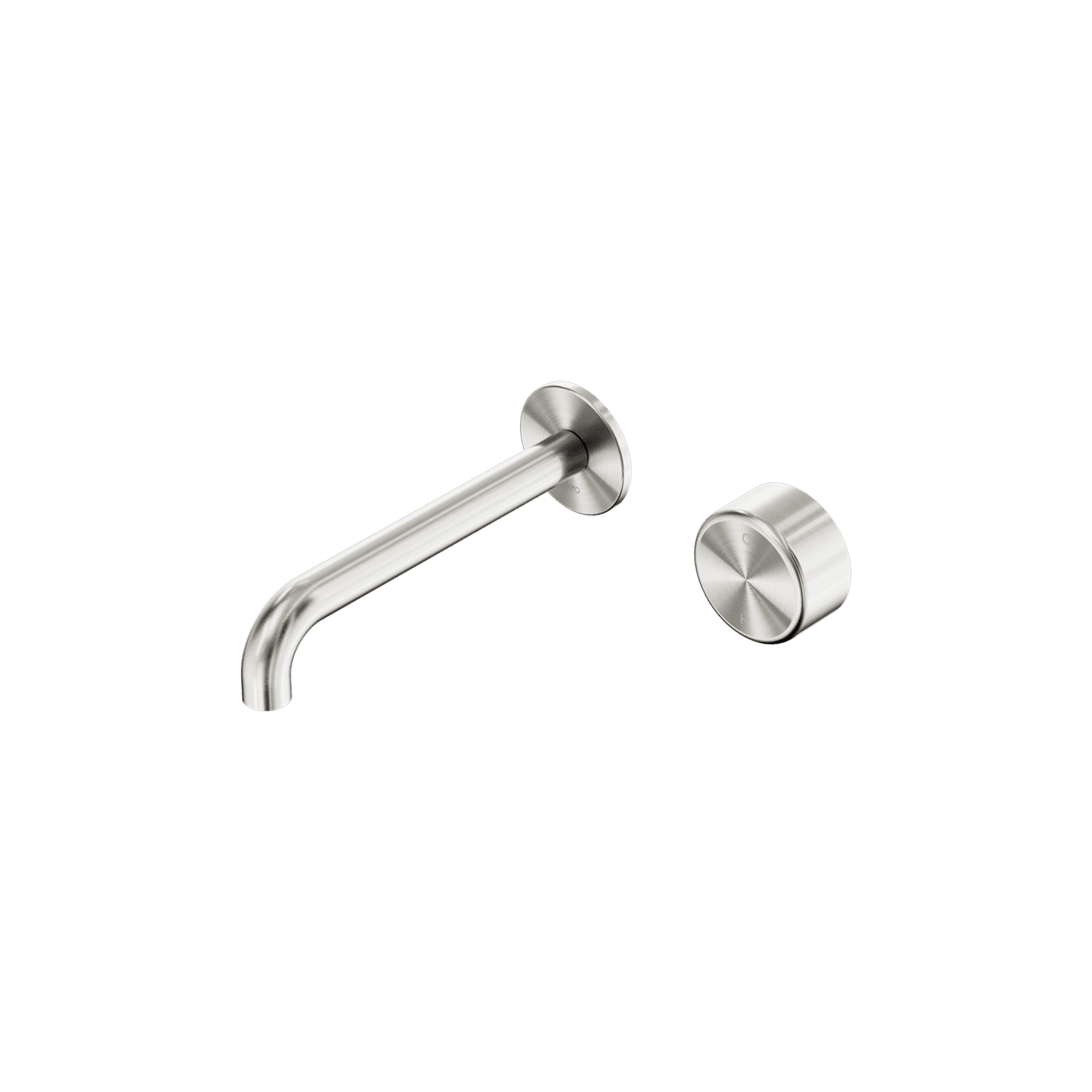Serenity Wall Basin Mixer 185mm Spout Metal Handle Brushed Nickel gallery detail image