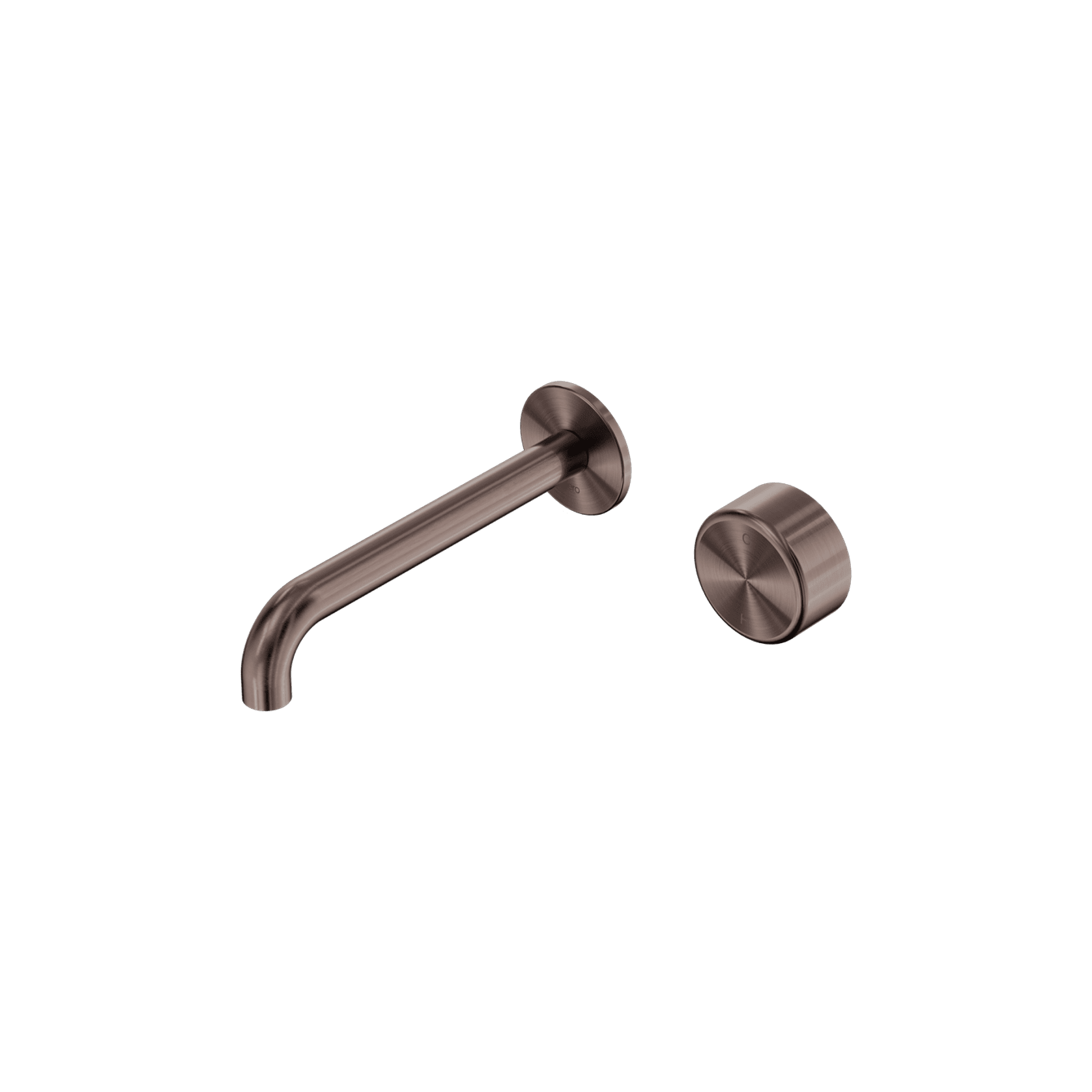 Serenity Wall Basin Mixer 185mm Spout Metal Handle Brushed Bronze gallery detail image