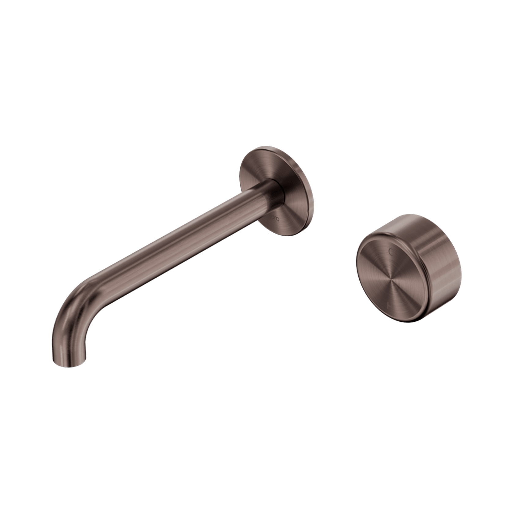 Serenity Wall Basin Mixer 185mm Spout Metal Handle Brushed Bronze gallery detail image