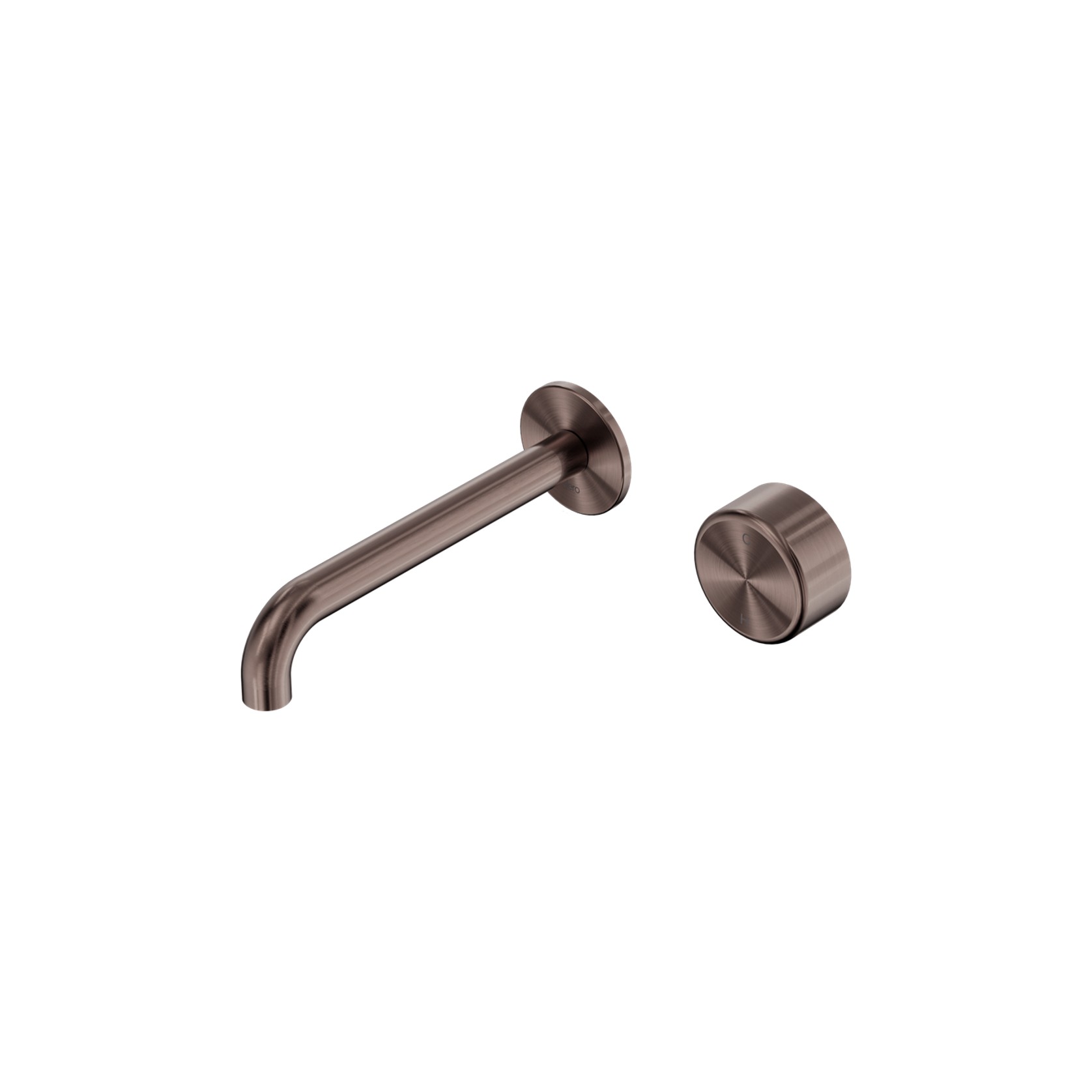 Serenity Wall Basin Mixer 220mm Spout Metal Handle Brushed Bronze gallery detail image
