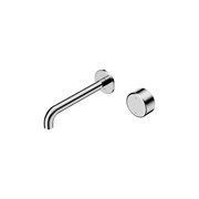 Serenity Wall Basin Mixer 220mm Spout Metal Handle Chrome gallery detail image