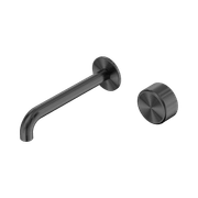 Serenity Wall Basin Mixer 220mm Spout Metal Handle Gun Metal gallery detail image