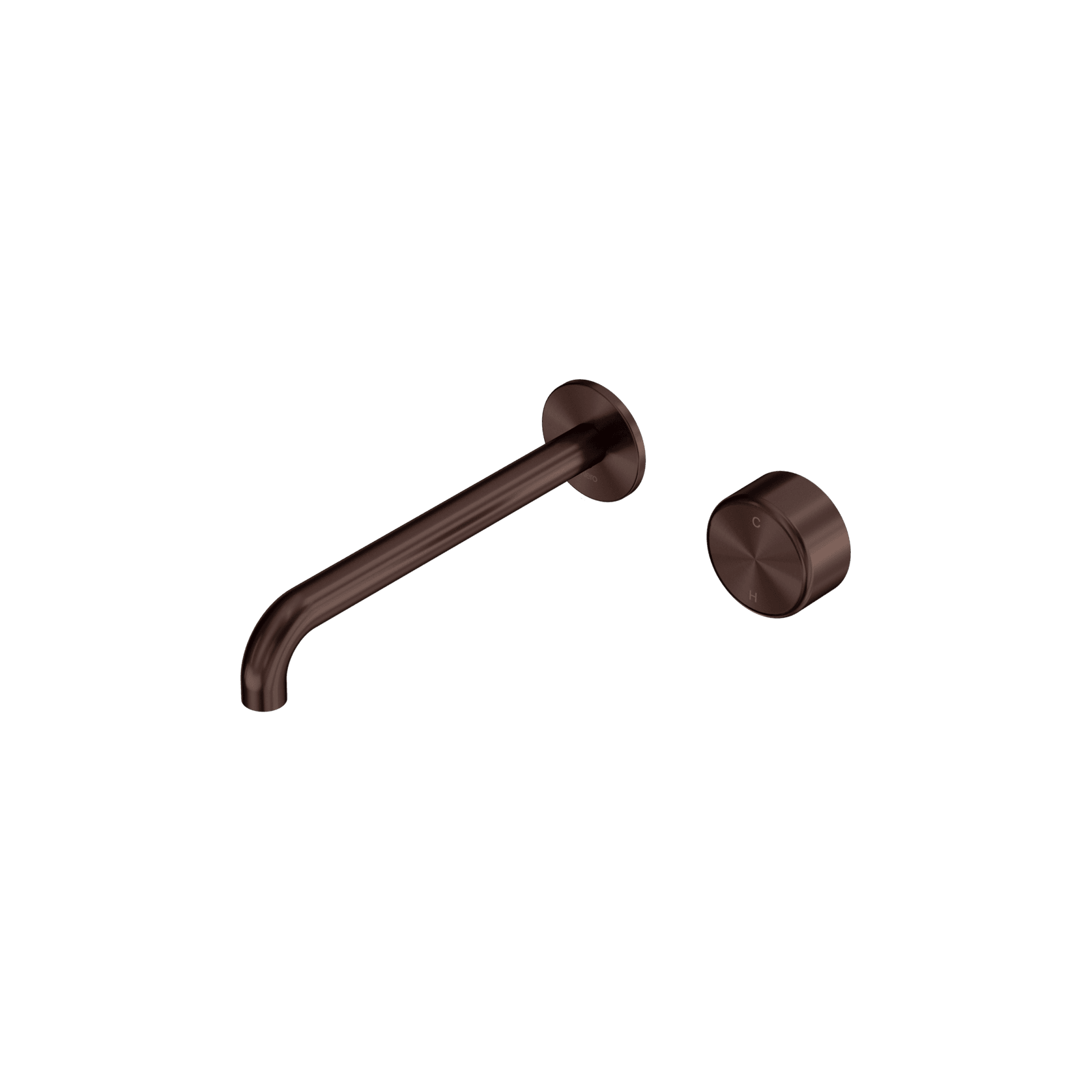 Serenity Progressive Wall Basin Mixer 220mm Spout With Metal Handle Rome Bronze gallery detail image