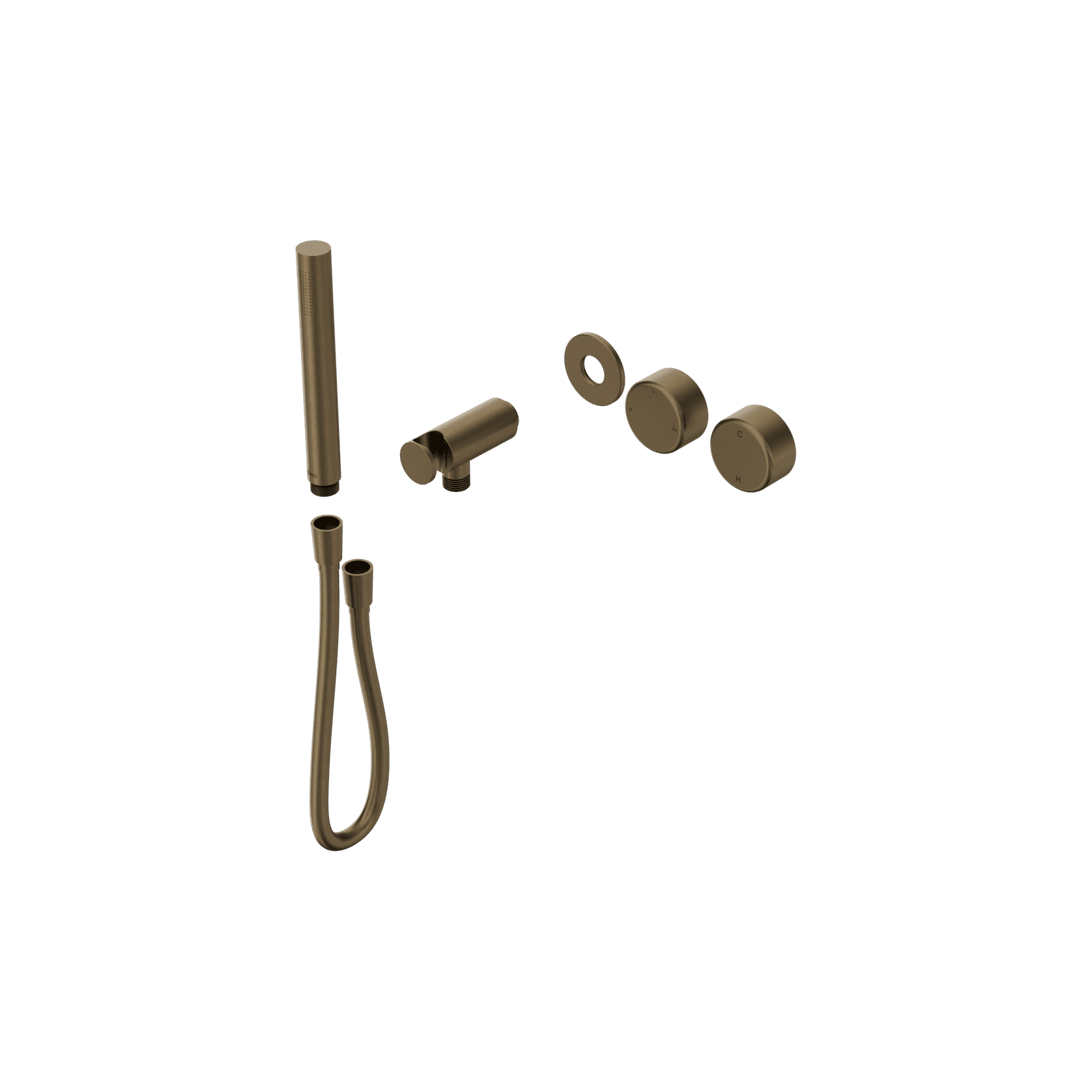 Serenity Progressive Shower System With Metal Handle And Slim Shower Trim Kit Only Tumbled Antique Brass gallery detail image