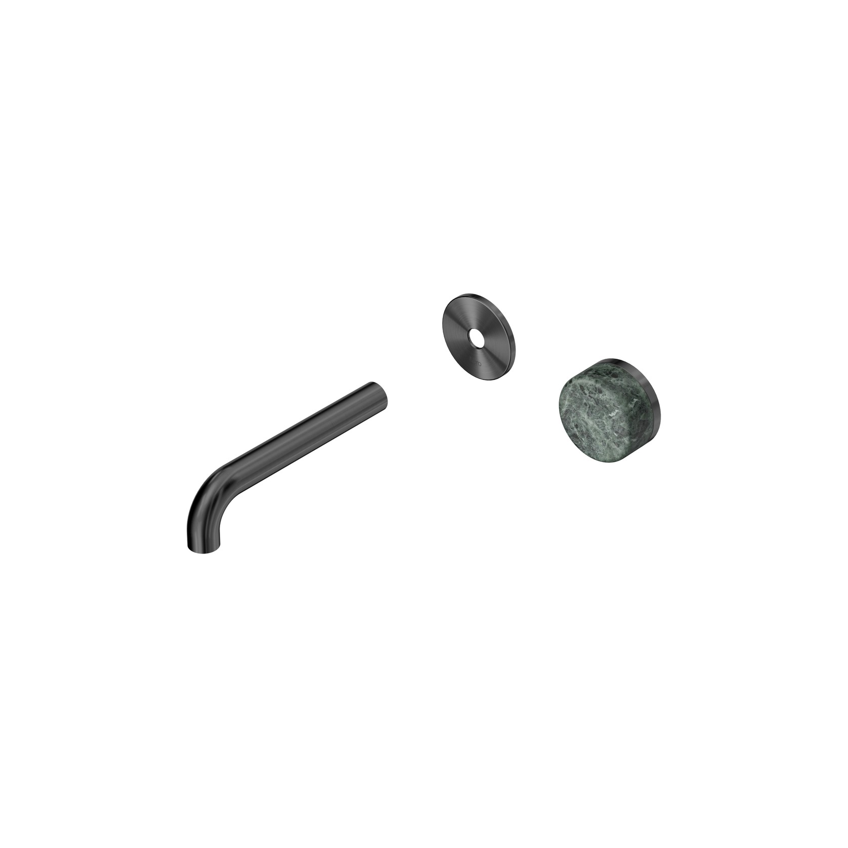Serenity Wall Basin Mixer 160mm Spout Verde Alpi Handle Gun Metal gallery detail image