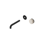 Serenity Wall Basin Mixer 160mm Spout Rome Travertine Handle Matte Black gallery detail image