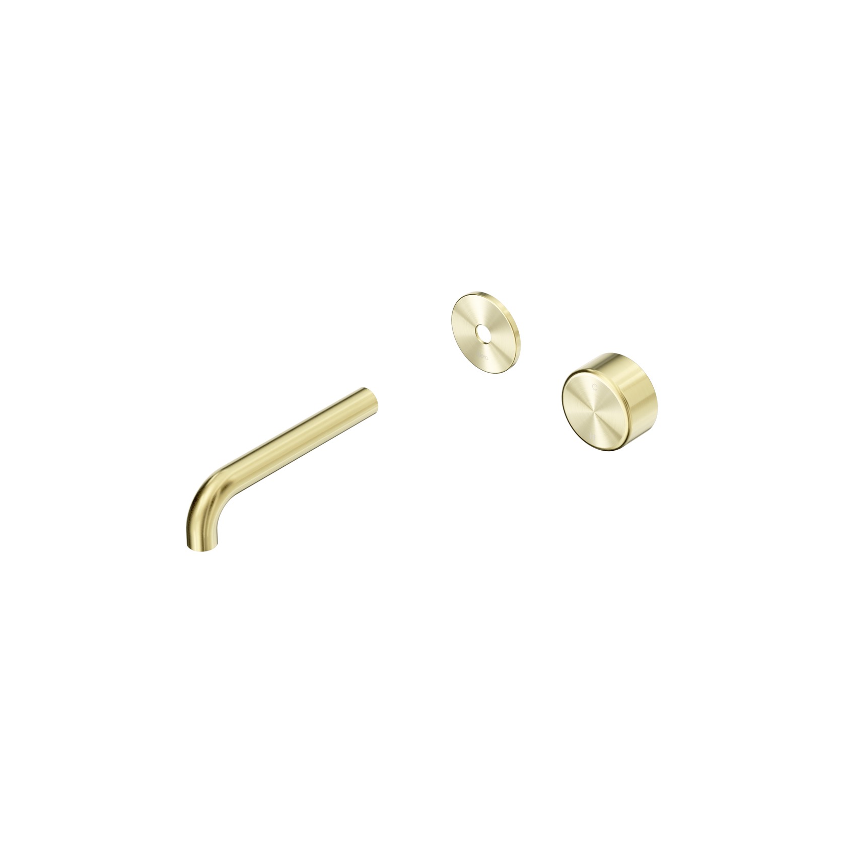 Serenity Wall Basin Mixer 160mm Spout Metal Handle Brushed Gold gallery detail image