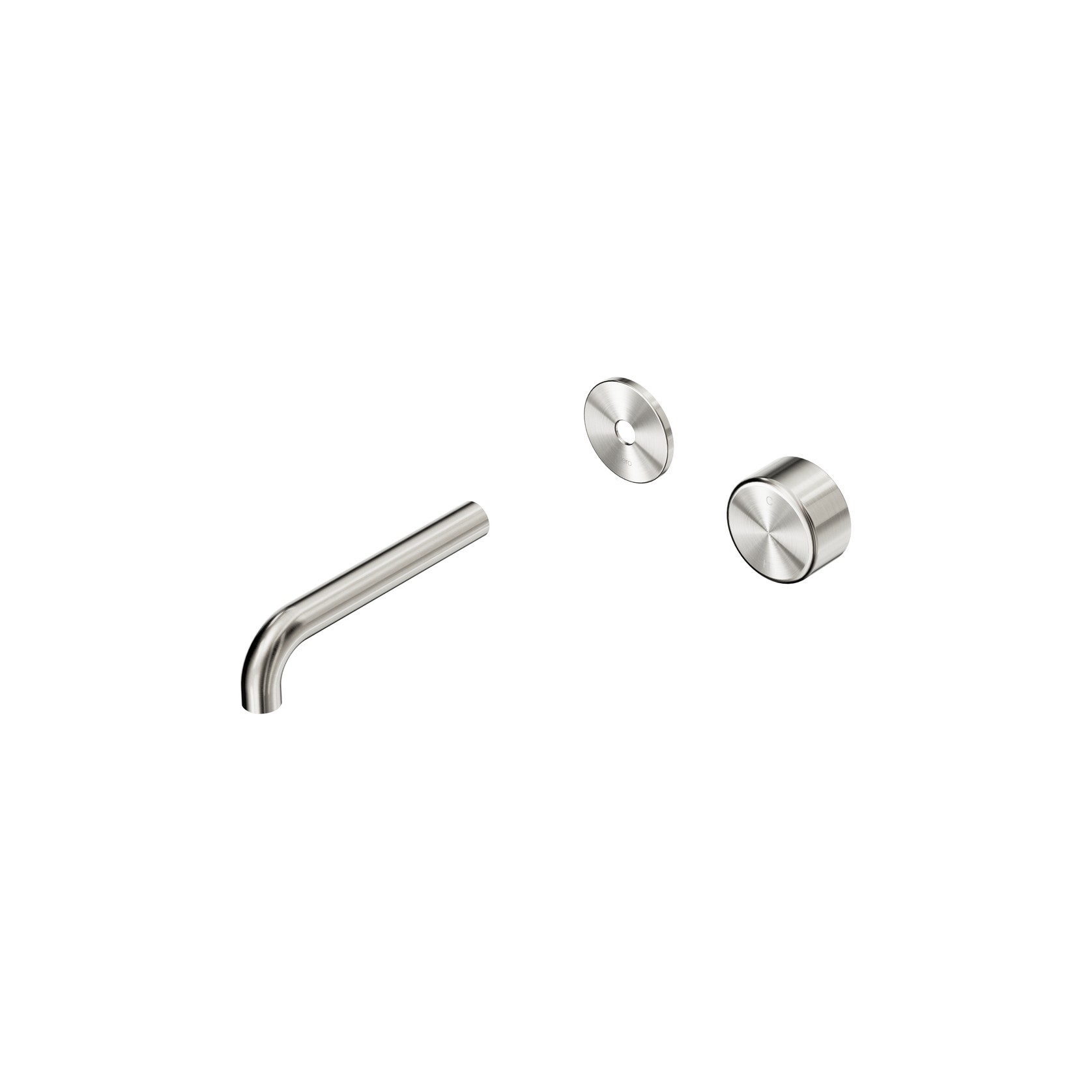 Serenity Wall Basin Mixer 160mm Spout Metal Handle Brushed Nickel gallery detail image