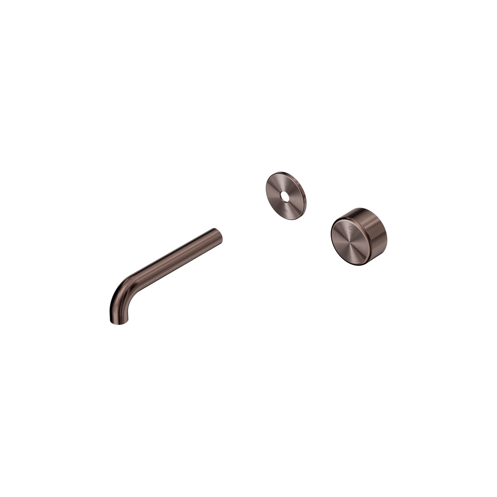 Serenity Wall Basin Mixer 160mm Spout Metal Handle Brushed Bronze gallery detail image