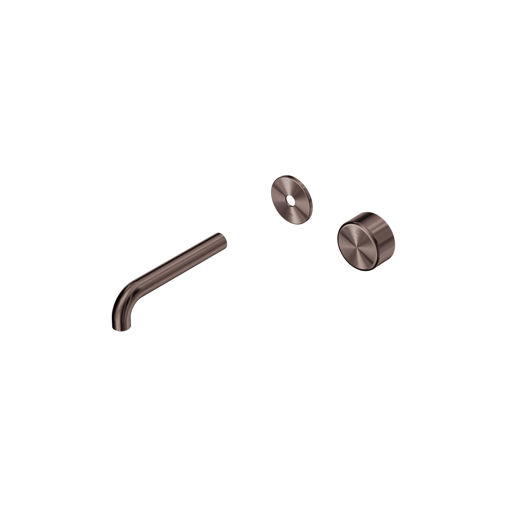 Serenity Wall Basin Mixer 160mm Spout Metal Handle Brushed Bronze gallery detail image