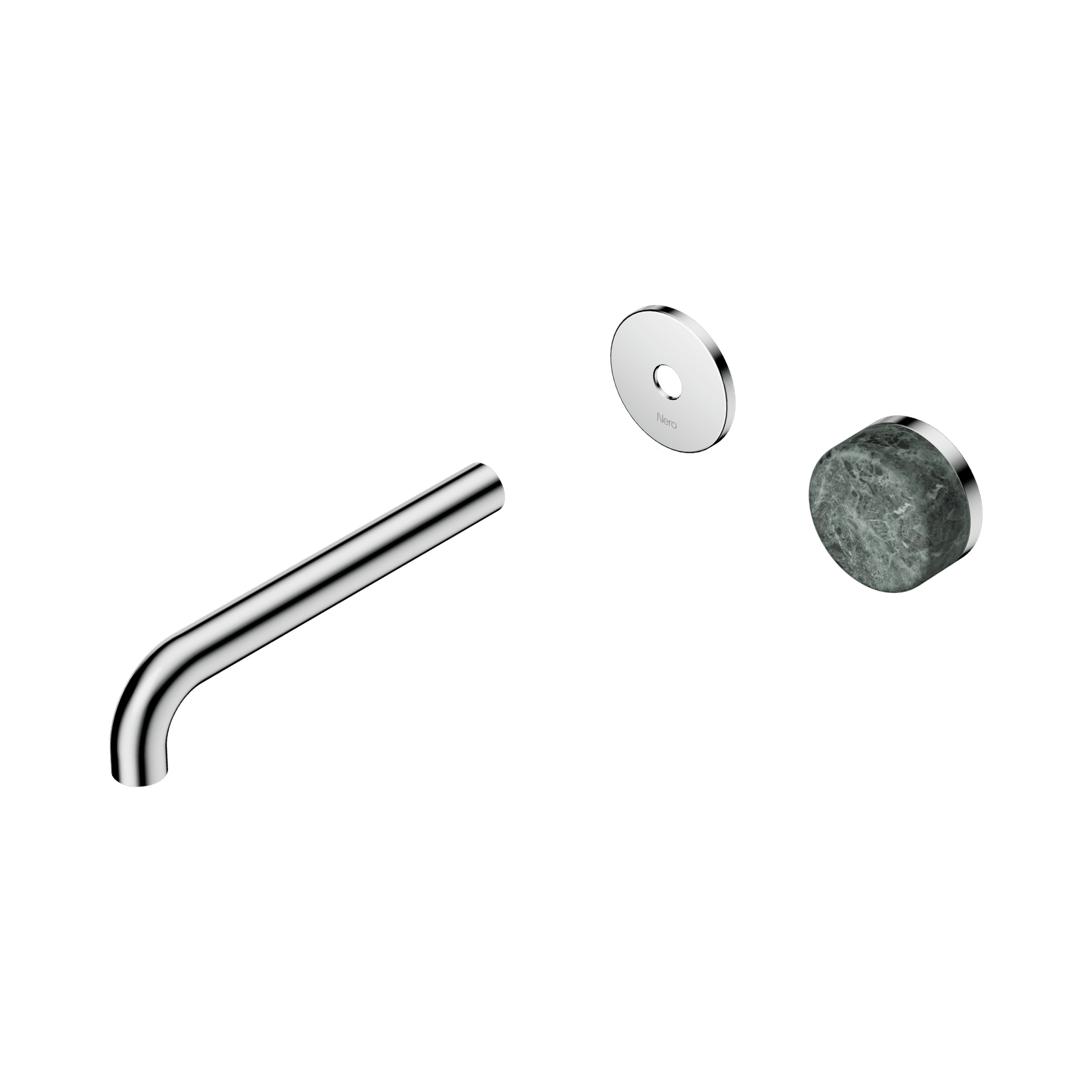 Serenity Wall Basin Mixer 185mm Spout Verde Alpi Handle Chrome gallery detail image
