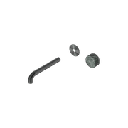 Serenity Wall Basin Mixer 185mm Spout Verde Alpi Handle Gun Metal gallery detail image