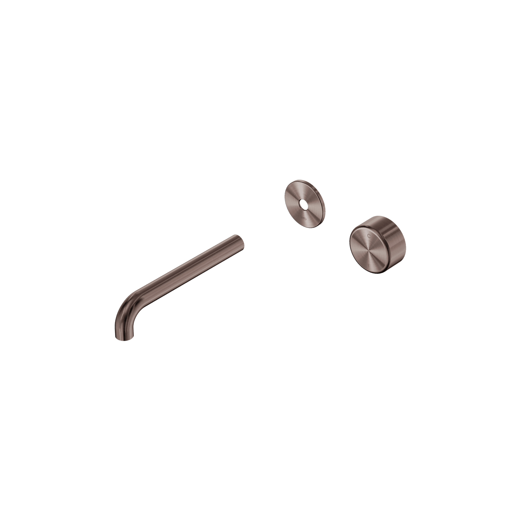 Serenity Wall Basin Mixer 185mm Spout Metal Handle Brushed Bronze gallery detail image