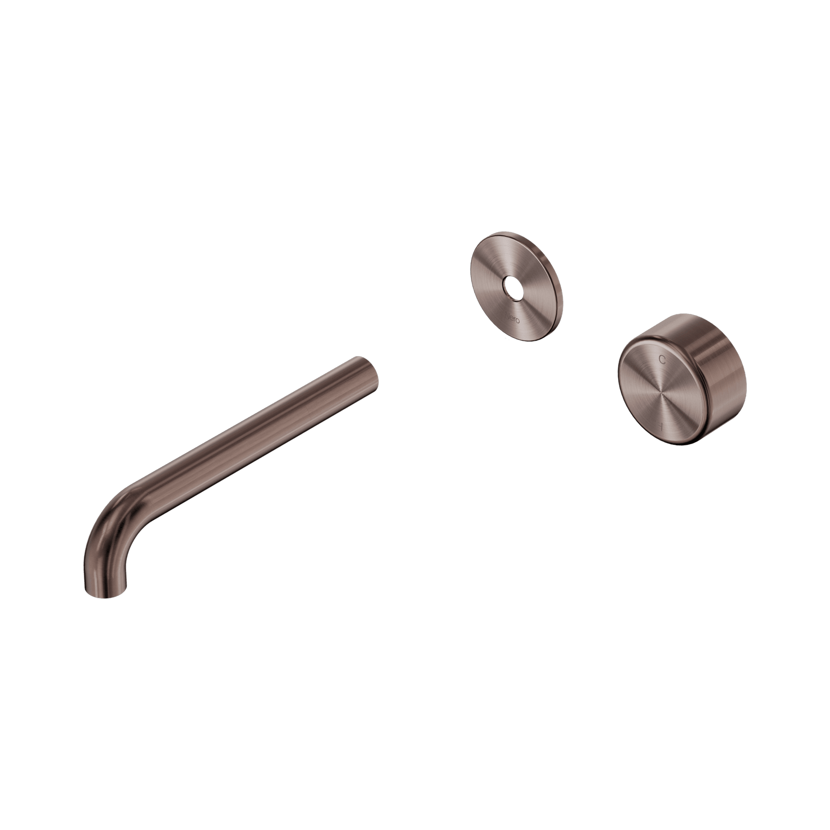 Serenity Wall Basin Mixer 185mm Spout Metal Handle Brushed Bronze gallery detail image