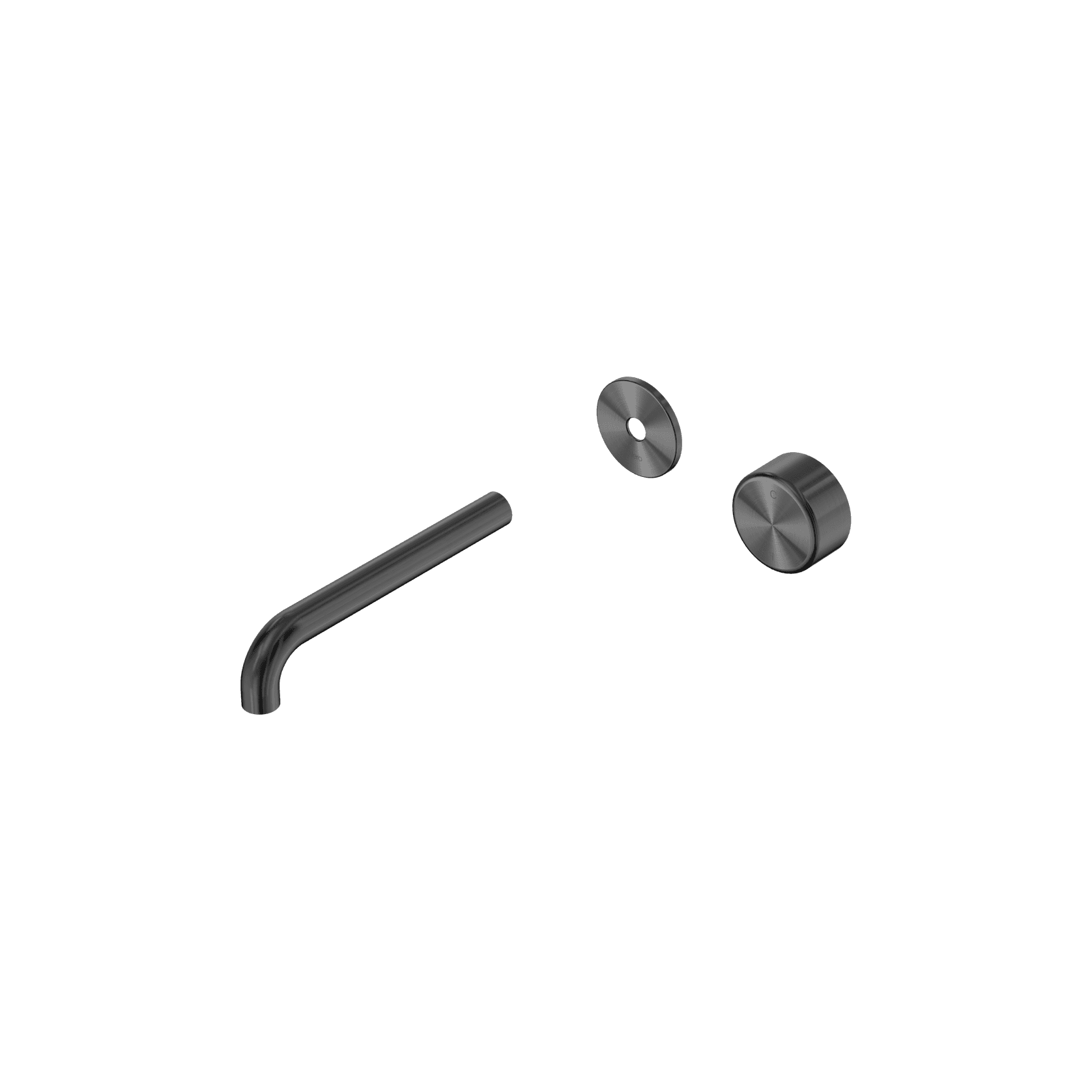 Serenity Wall Basin Mixer 185mm Spout Metal Handle Gun Metal gallery detail image