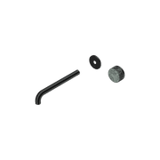 Serenity Wall Basin Mixer 220mm Spout Verde Alpi Handle Matte Black gallery detail image