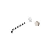 Serenity Wall Basin Mixer 220mm Spout Rome Travertine Handle Chrome gallery detail image