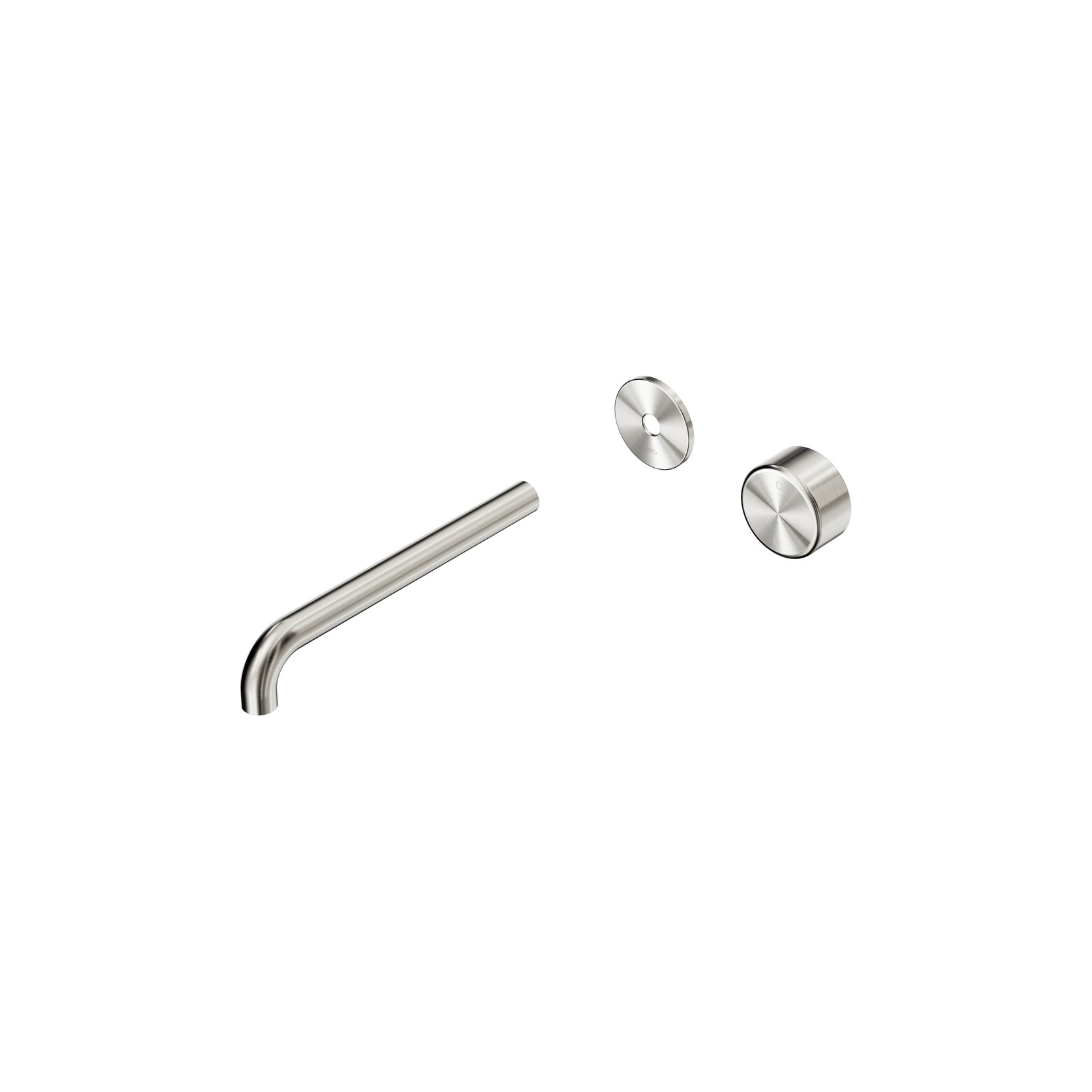 Serenity Wall Basin Mixer 220mm Spout Metal Handle Brushed Nickel gallery detail image