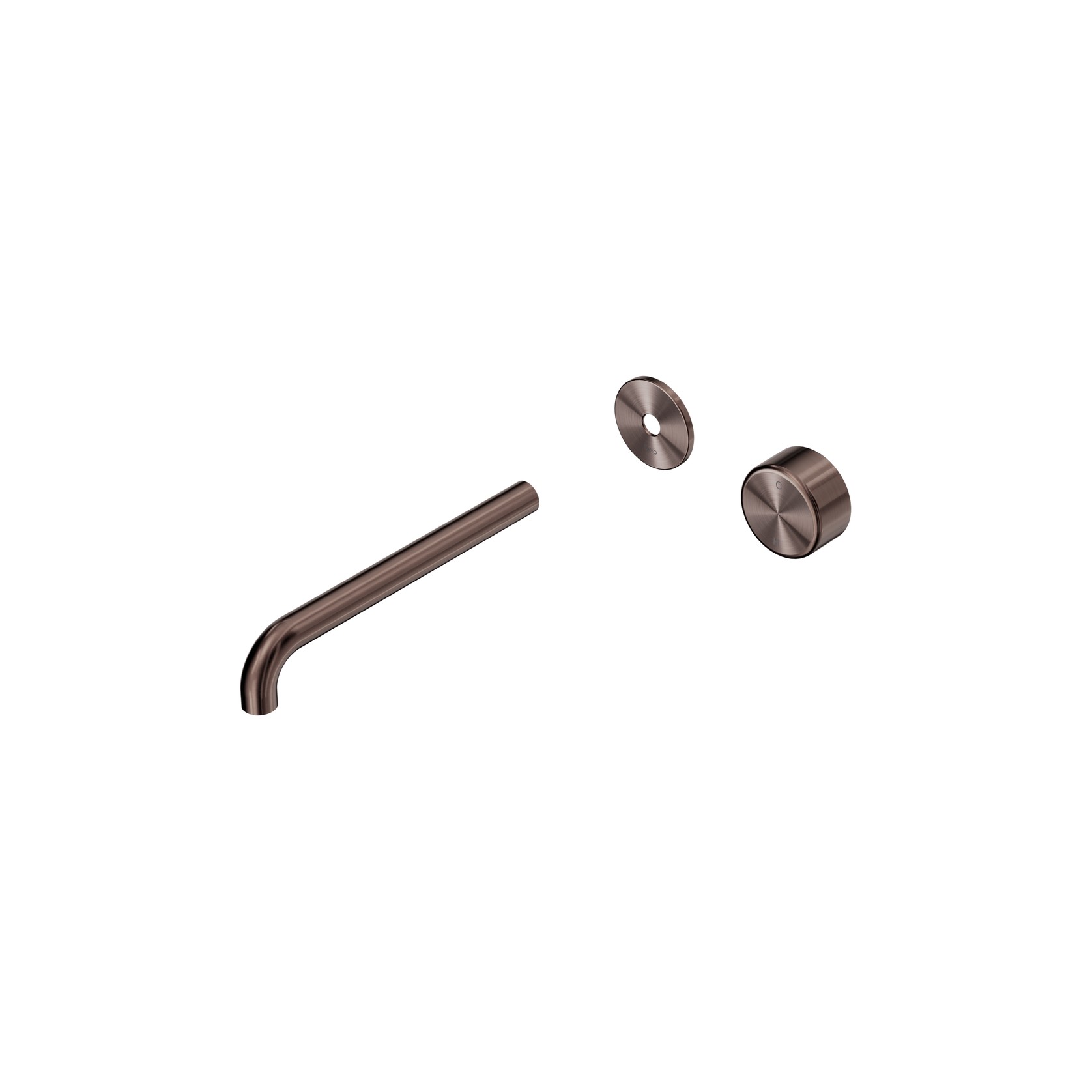 Serenity Wall Basin Mixer 220mm Spout Metal Handle Brushed Bronze gallery detail image