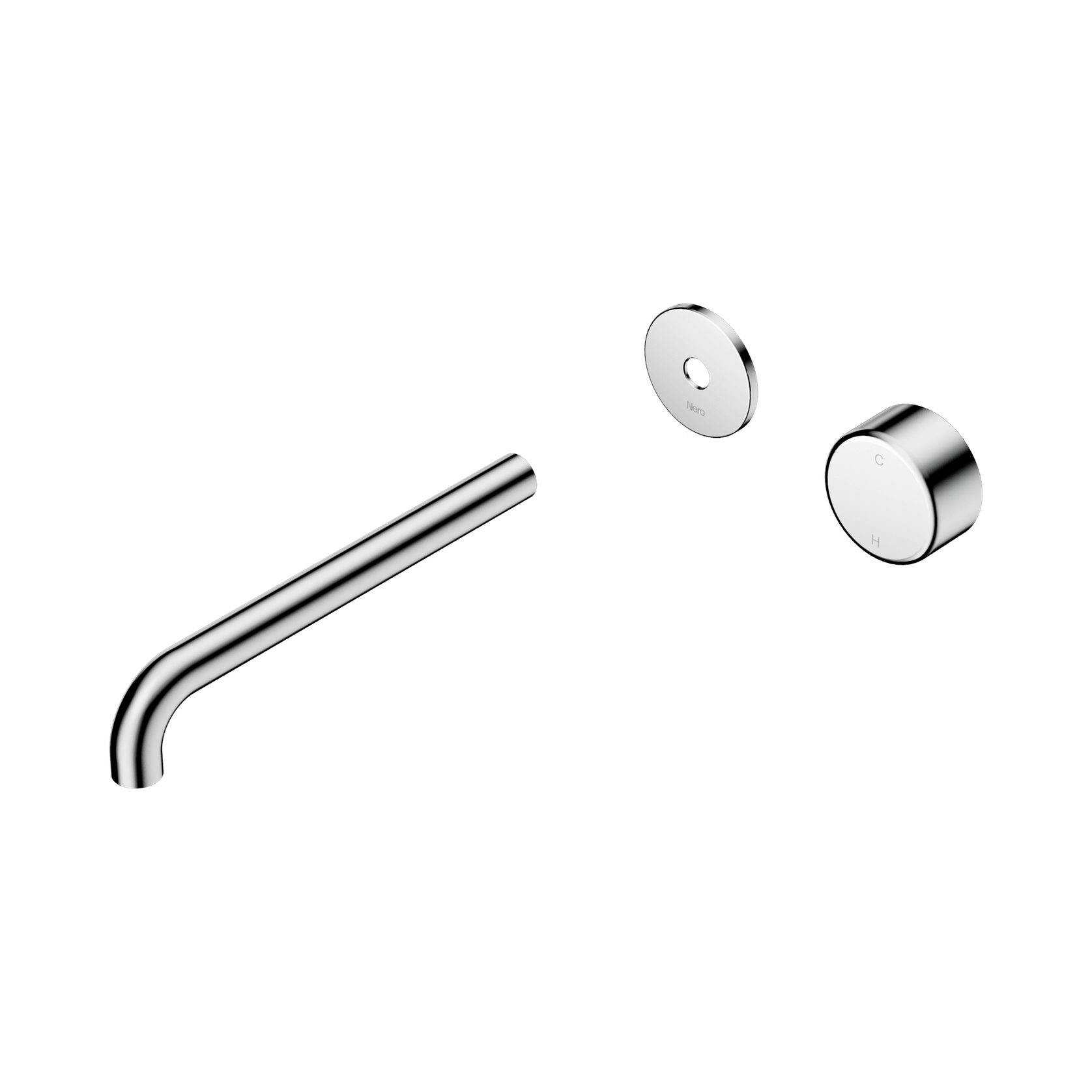 Serenity Wall Basin Mixer 220mm Spout Metal Handle Chrome gallery detail image