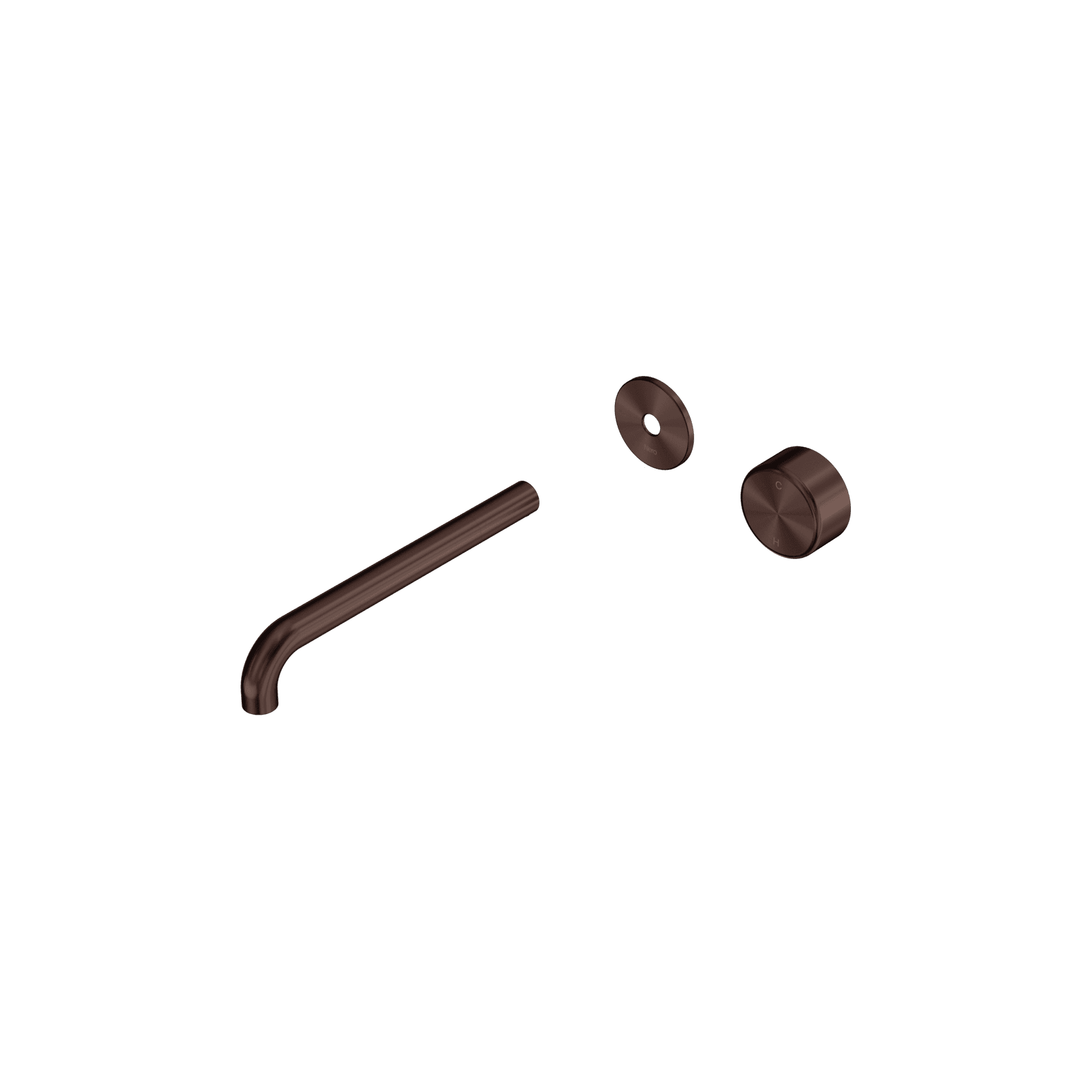Serenity Progressive Wall Basin Mixer 220mm Spout With Metal Handle Trim Kit Only Rome Bronze gallery detail image