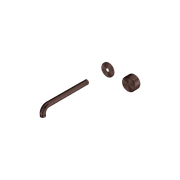 Serenity Progressive Wall Basin Mixer 220mm Spout With Metal Handle Trim Kit Only Rome Bronze gallery detail image