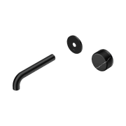 Serenity Wall Basin Mixer 160mm Spout Marquina Black Handle Matte Black gallery detail image