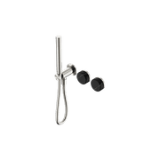 Serenity Shower System Marquina Black Handle And Slim Shower Brushed Nickel gallery detail image