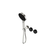 Serenity Shower System Marquina Black Handle And Serenity Hand Shower Brushed Nickel gallery detail image
