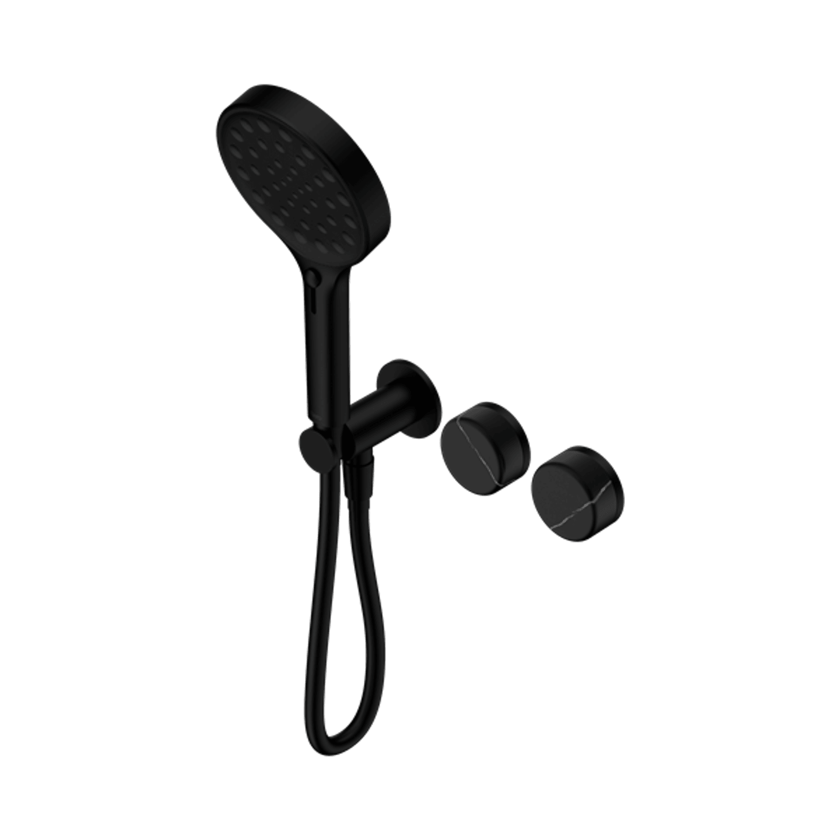 Serenity Shower System Marquina Black Handle And Serenity Hand Shower Matte Black gallery detail image