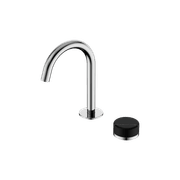 Serenity Basin Mixer Arc Spout Marquina Black Handle Chrome gallery detail image