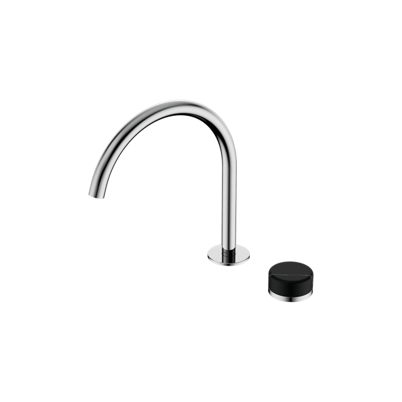 Serenity Bath/Kitchen Mixer Arc Spout Marquina Black Handle Chrome gallery detail image