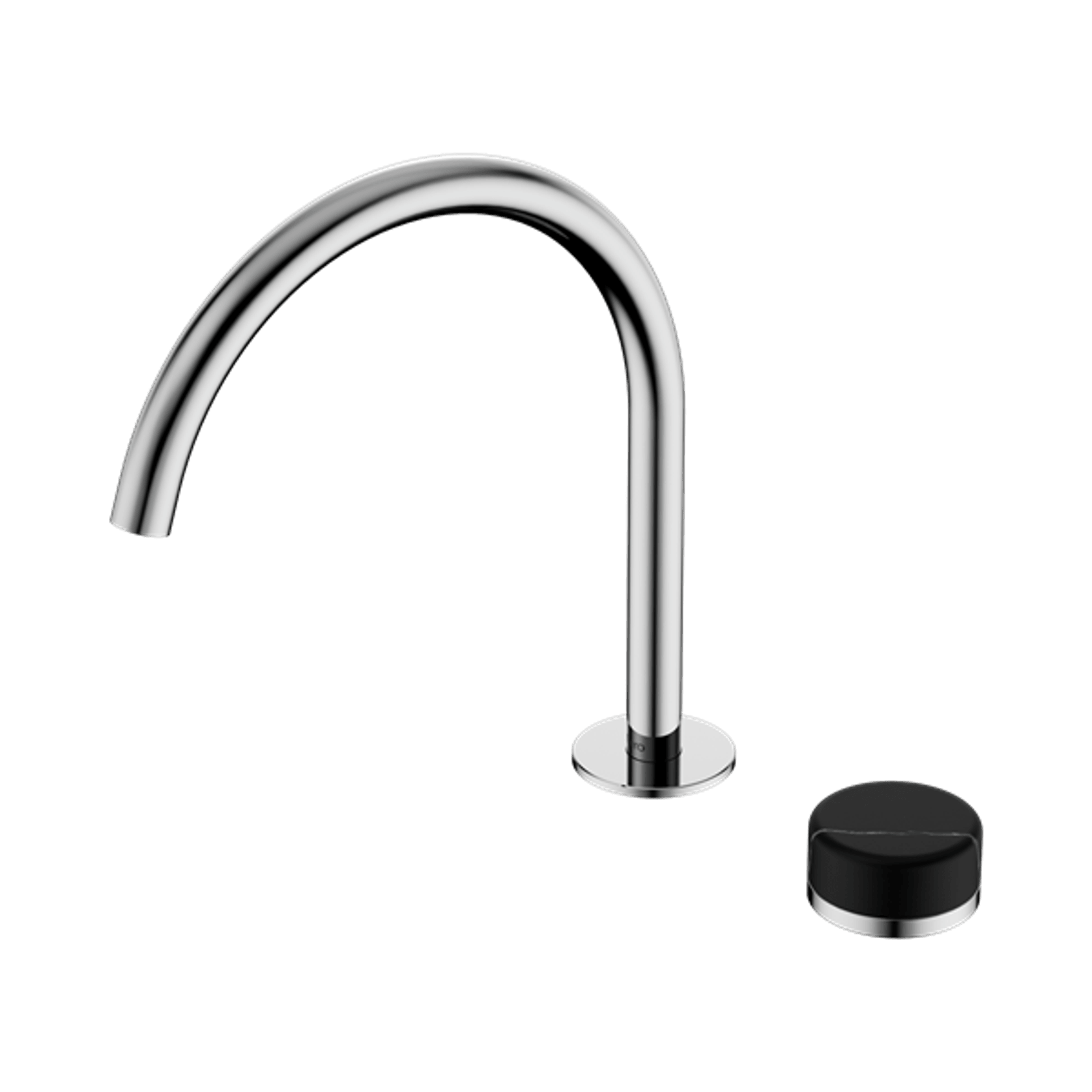 Serenity Bath/Kitchen Mixer Arc Spout Marquina Black Handle Chrome gallery detail image
