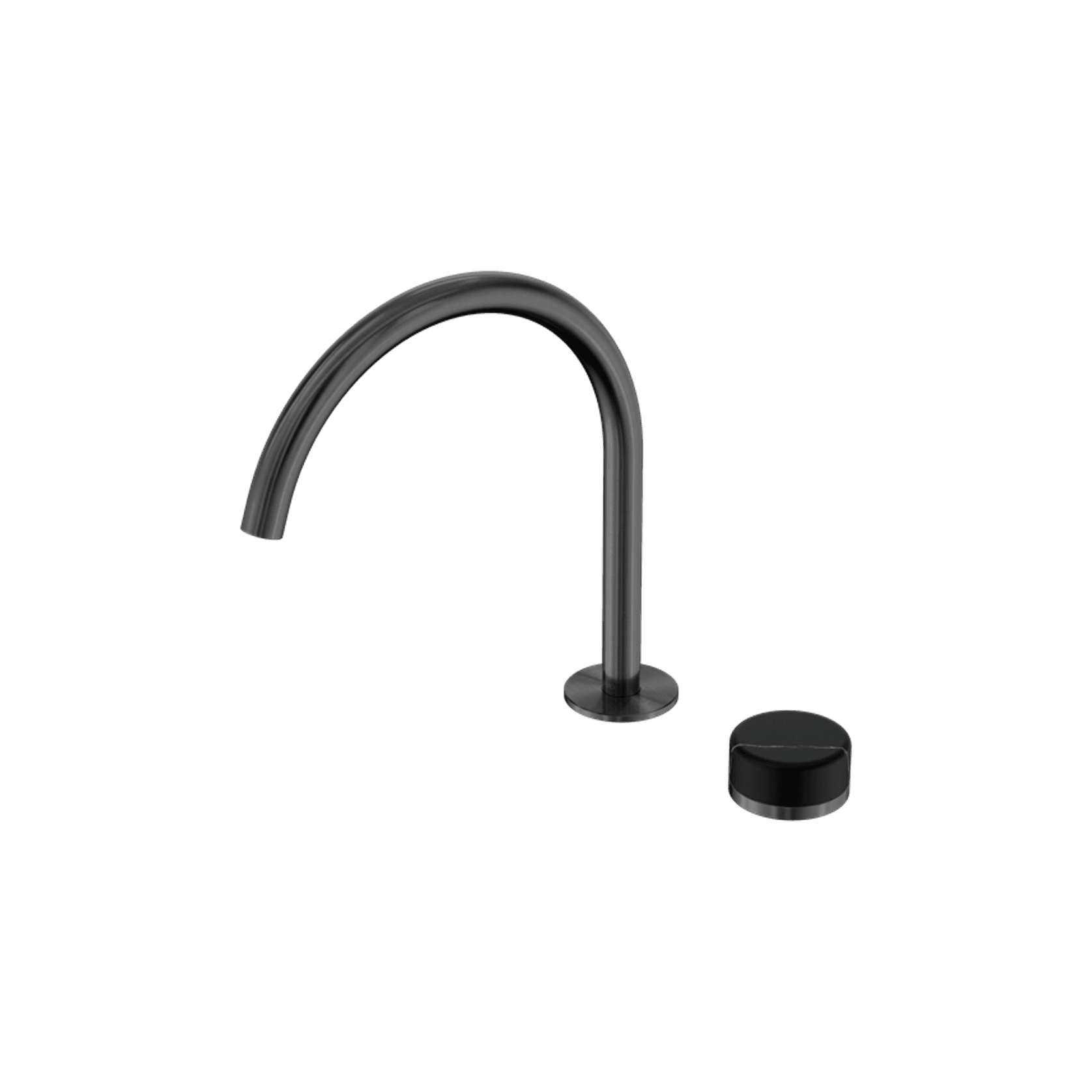 Serenity Bath/Kitchen Mixer Arc Spout Marquina Black Handle Gun Metal gallery detail image