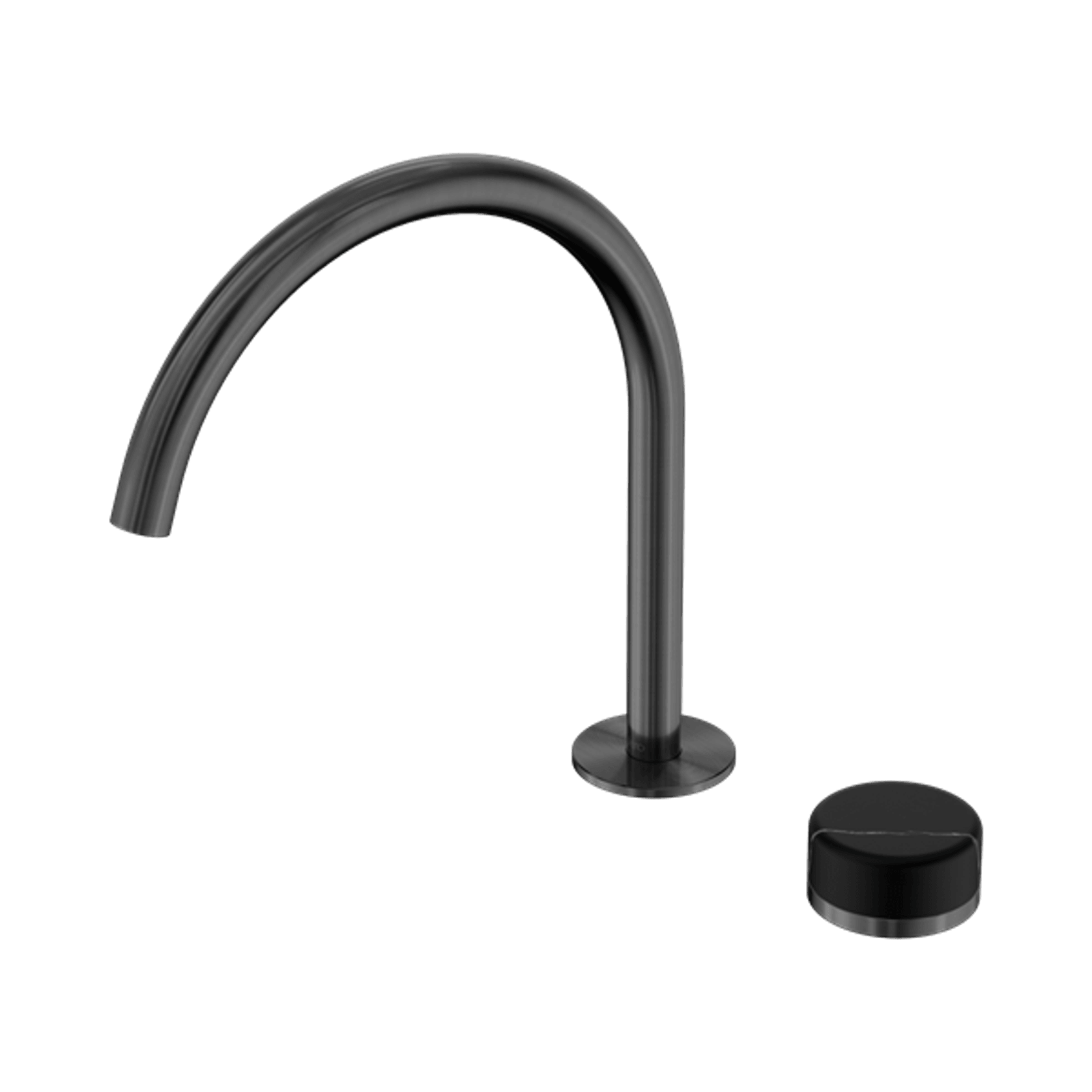 Serenity Bath/Kitchen Mixer Arc Spout Marquina Black Handle Gun Metal gallery detail image