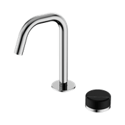 Serenity Basin Mixer Edge Spout Marquina Black Handle Chrome gallery detail image
