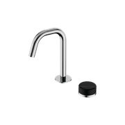 Serenity Basin Mixer Edge Spout Marquina Black Handle Chrome gallery detail image