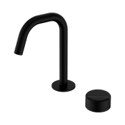 Serenity Basin Mixer Edge Spout Marquina Black Handle Matte Black gallery detail image