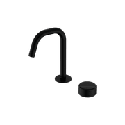 Serenity Basin Mixer Edge Spout Marquina Black Handle Matte Black gallery detail image