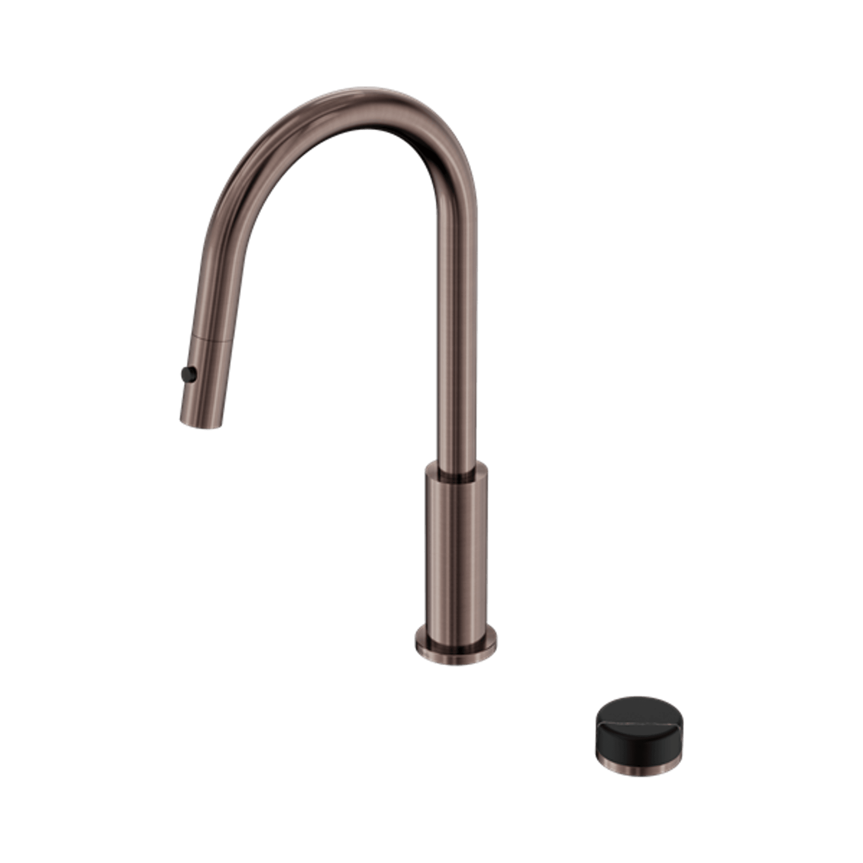 Serenity pull out kitchen Set Marquina Black Handle Brushed Bronze gallery detail image