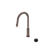 Serenity pull out kitchen Set Marquina Black Handle Brushed Bronze gallery detail image