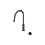 Serenity pull out kitchen Set Marquina Black Handle Brushed Bronze gallery detail image