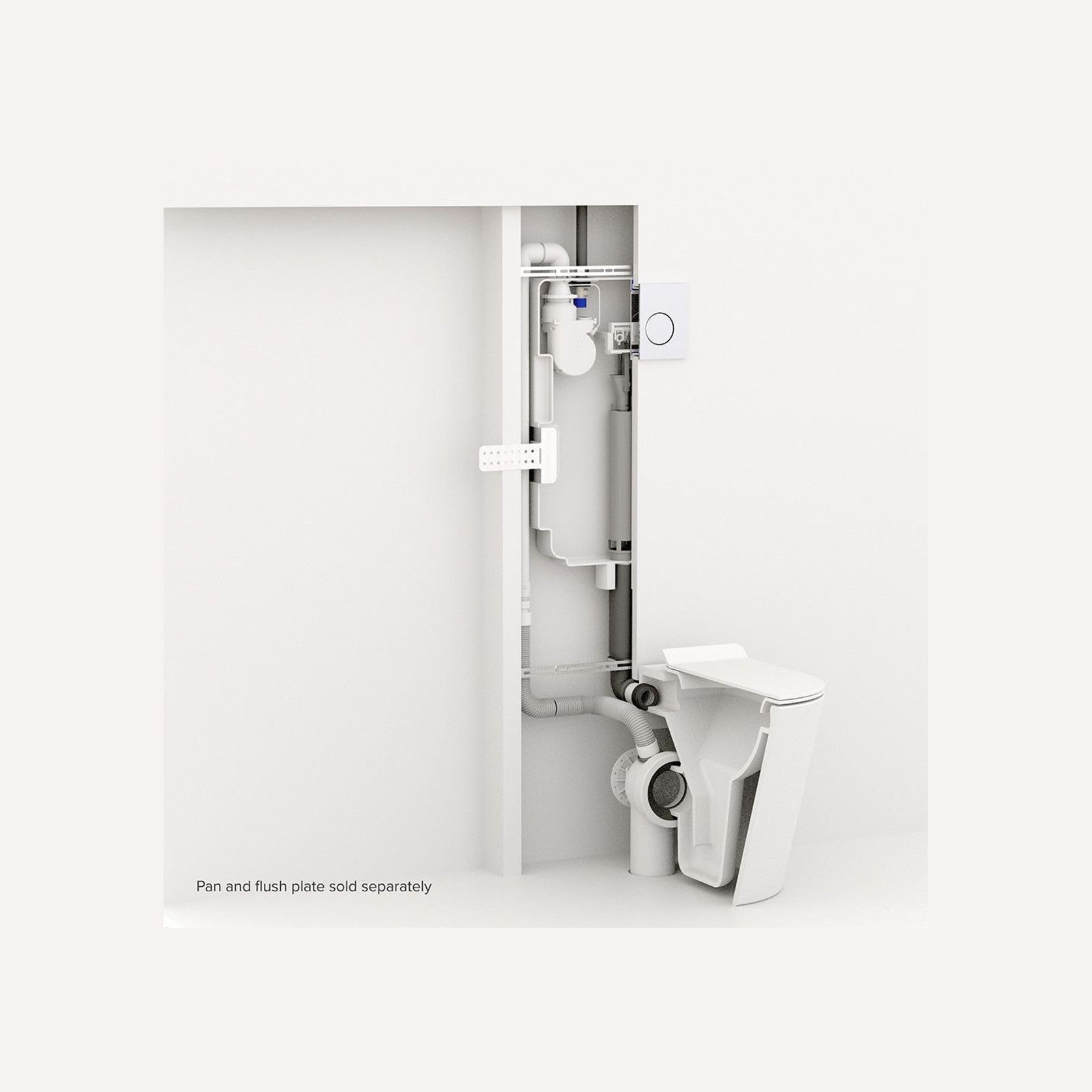 Odourless by Expella with Geberit Sigma 8 In-wall Cistern for Floor Mount Pans gallery detail image