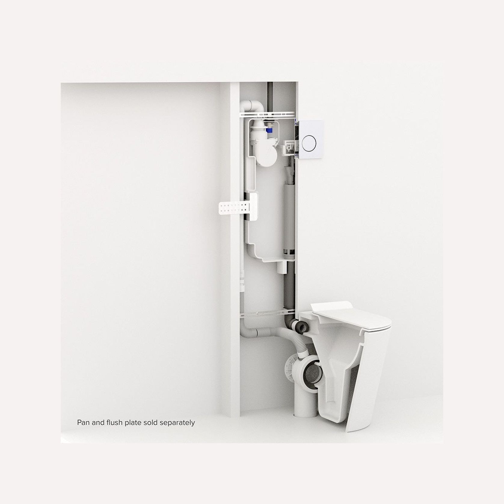 Odourless by Expella with Geberit Sigma 8 In-wall Cistern for Floor Mount Pans gallery detail image