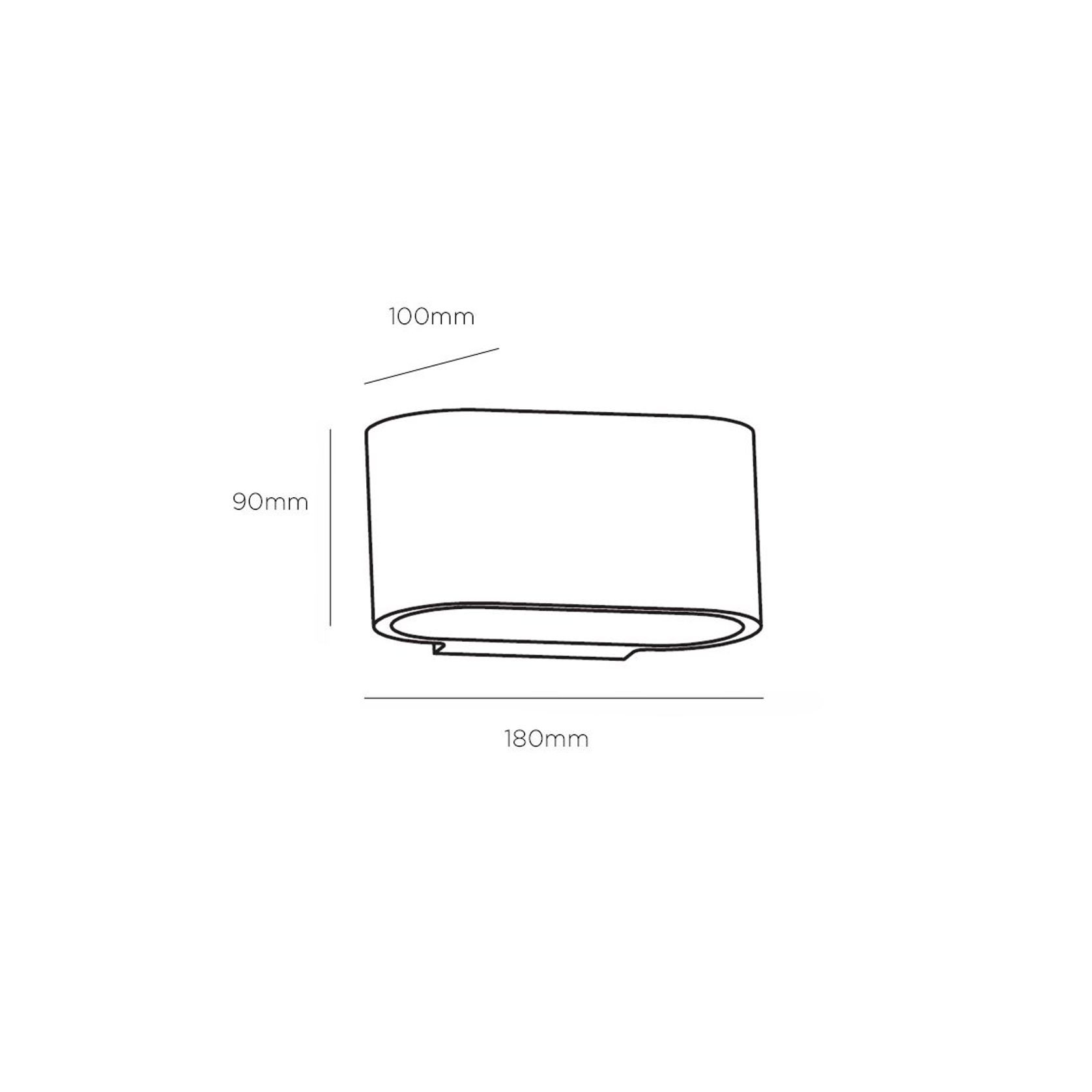 Olympia Ellipse Gypsum Wall Light gallery detail image