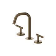 Mecca Lever Basin Set Edge Spout Tumbled Antique Brass gallery detail image