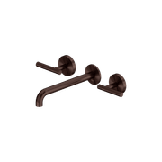 Mecca Lever Wall Basin/Bath Set 220mm Spout Rome Bronze gallery detail image